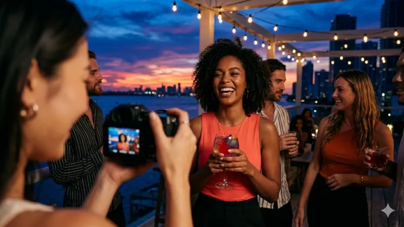 Hospitality creator content in Miami